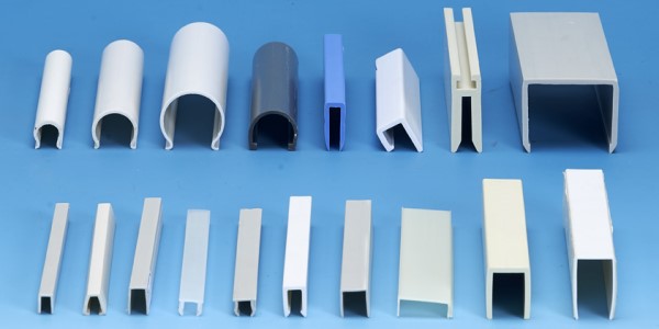 Plastic shaped extrusion and related products