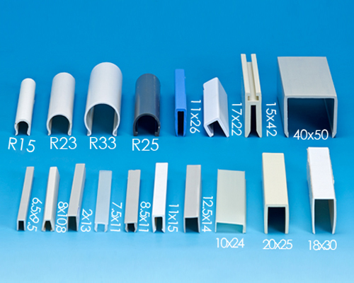 塑膠ㄇ型押條,材質:PVC,PE,PP,ABS,HIPS,PC,壓克力